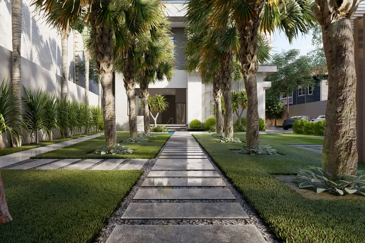 Garden Maintenance Garden Pathway In Villa