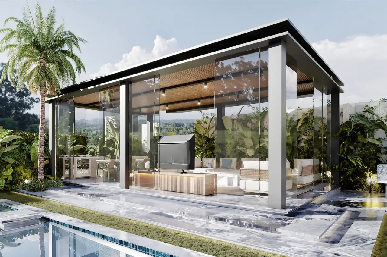 Glass House In Villa