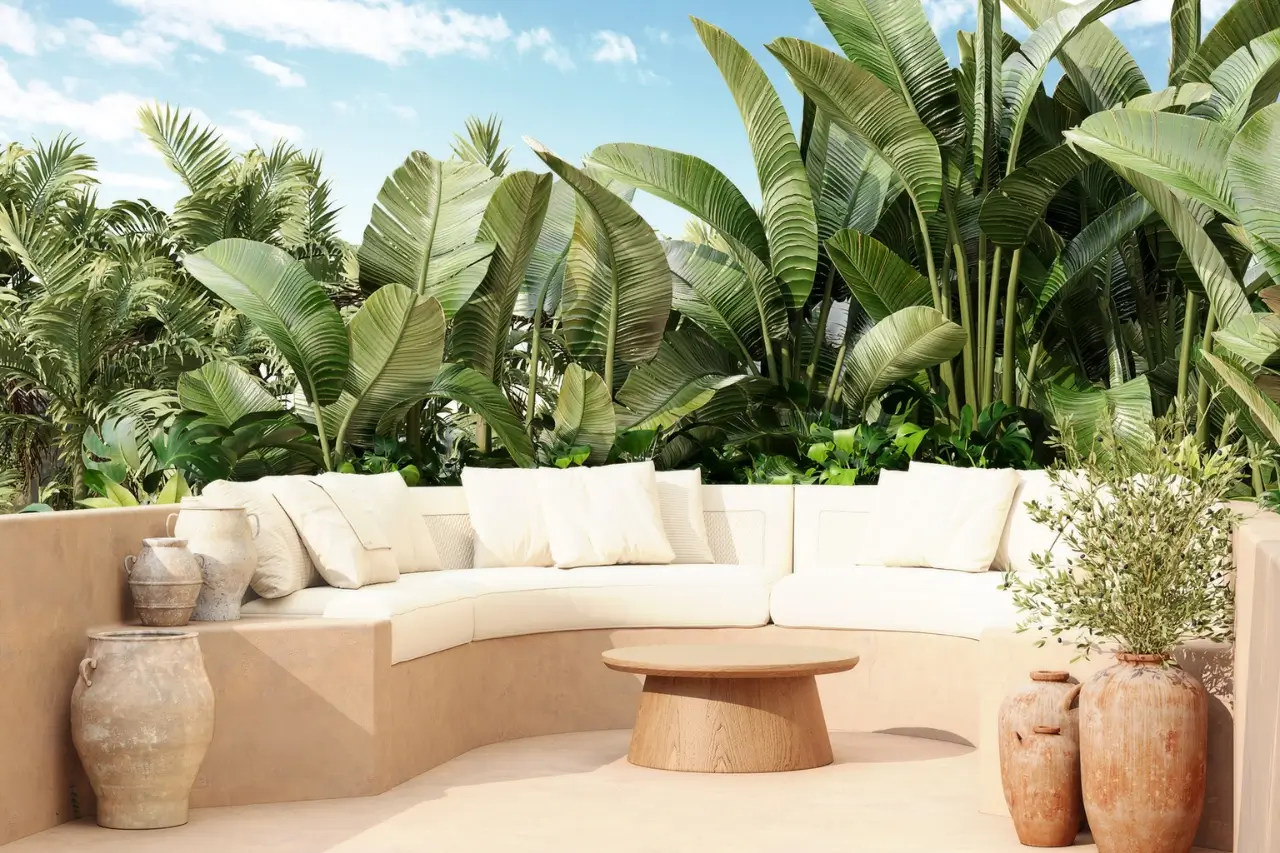 Outdoor Seating With Plants