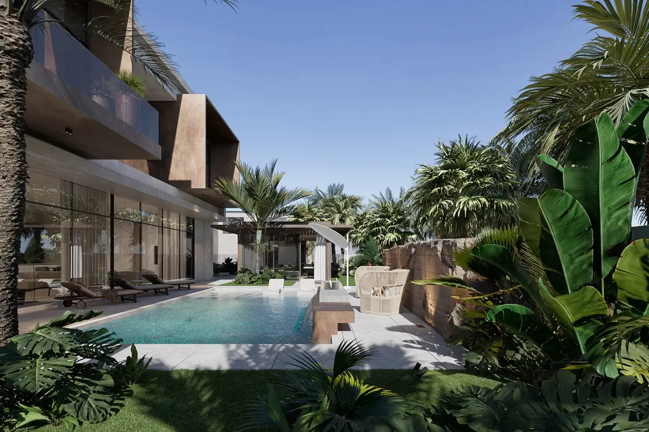 Plantation Swimming Pool In Villa Garden